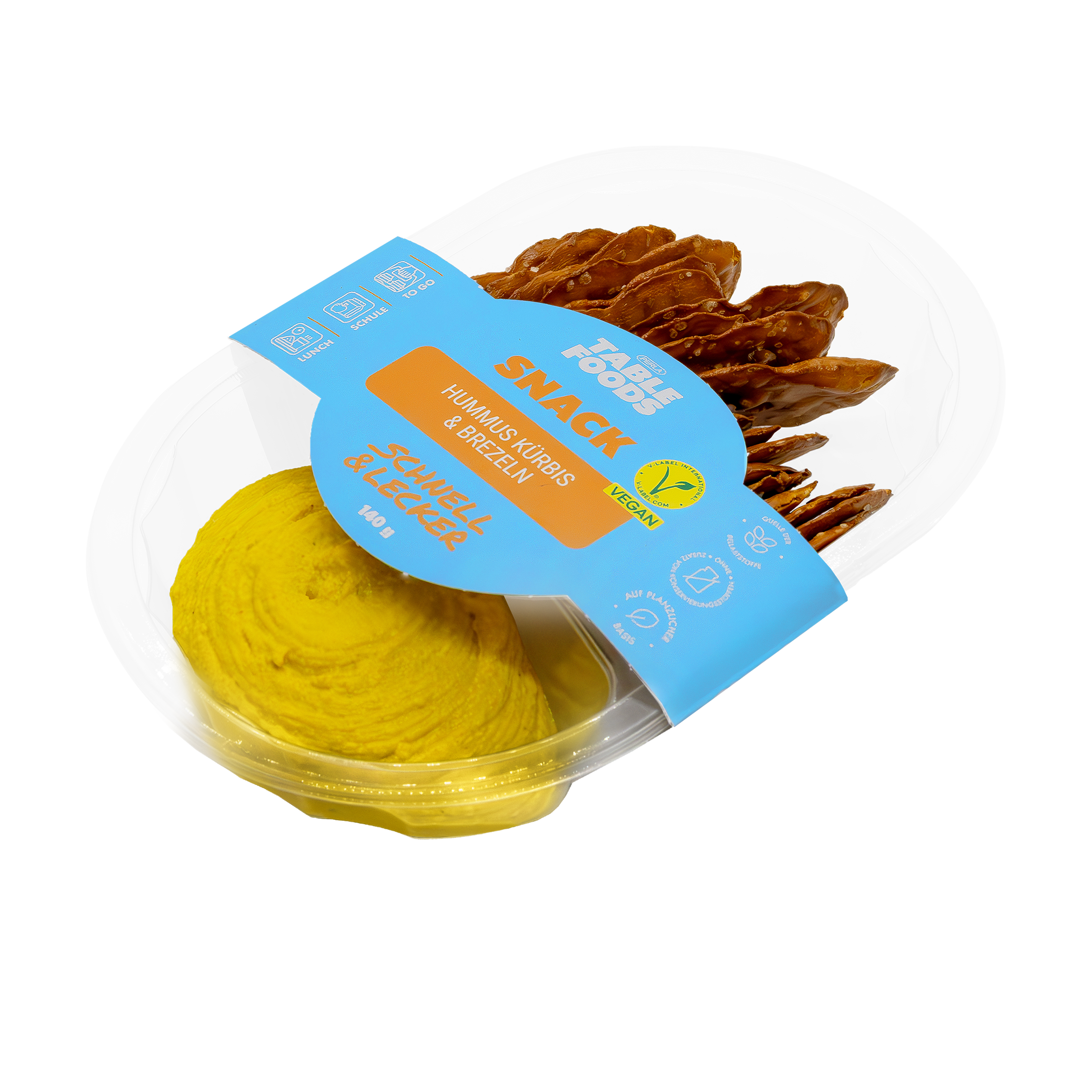 Hummus kubris mit brezeln
